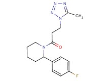 2-(4-fluorophenyl)-1-[3-(5-methyl-1H-tetrazol-1-yl)propanoyl]piperidine