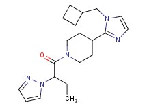 4-[1-(cyclobutylmethyl)-1H-imidazol-2-yl]-1-[2-(1H-pyrazol-1-yl)butanoyl]piperidine