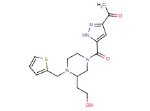 1-(5-{[3-(2-hydroxyethyl)-4-(2-thienylmethyl)-1-piperazinyl]carbonyl}-1H-pyrazol-3-yl)ethanone