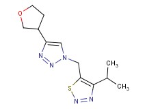 4-isopropyl-5-{[4-(tetrahydrofuran-3-yl)-1H-1,2,3-triazol-1-yl]methyl}-1,2,3-thiadiazole