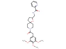 N-({8-[2-(3,4,5-trimethoxyphenyl)acetyl]-1-oxa-8-azaspiro[4.5]dec-2-yl}methyl)-2-pyridinecarboxamide