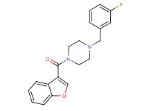 1-(1-benzofuran-3-ylcarbonyl)-4-(3-fluorobenzyl)piperazine