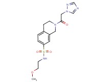N-(2-methoxyethyl)-2-(1H-1,2,4-triazol-1-ylacetyl)-1,2,3,4-tetrahydroisoquinoline-7-sulfonamide