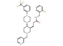 N-(2-fluorobenzyl)-3-((3S*,4R*)-1-(3-pyridinylmethyl)-4-{4-[3-(trifluoromethyl)phenyl]-1-piperazinyl}-3-piperidinyl)propanamide