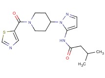 3-methyl-N-{1-[1-(1,3-thiazol-5-ylcarbonyl)-4-piperidinyl]-1H-pyrazol-5-yl}butanamide