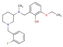 2-ethoxy-6-{[[1-(2-fluorobenzyl)-3-piperidinyl](methyl)amino]methyl}phenol