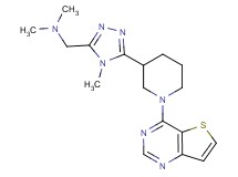 N,N-dimethyl-1-[4-methyl-5-(1-thieno[3,2-d]pyrimidin-4-ylpiperidin-3-yl)-4H-1,2,4-triazol-3-yl]methanamine