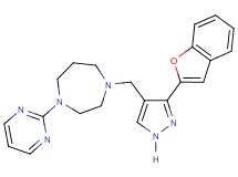1-{[3-(1-benzofuran-2-yl)-1H-pyrazol-4-yl]methyl}-4-(2-pyrimidinyl)-1,4-diazepane
