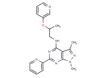 1,3-dimethyl-6-(2-pyridinyl)-N-[2-(3-pyridinyloxy)propyl]-1H-pyrazolo[3,4-d]pyrimidin-4-amine