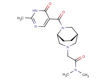 N,N-dimethyl-2-{(1S*,5R*)-6-[(2-methyl-6-oxo-1,6-dihydro-5-pyrimidinyl)carbonyl]-3,6-diazabicyclo[3.2.2]non-3-yl}acetamide