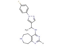N-{1-[1-(4-fluorophenyl)-1H-pyrazol-4-yl]ethyl}-6,7,8,9-tetrahydro-5H-pyrimido[4,5-d]azepin-4-amine