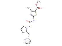 methyl 4-methyl-2-({[2-(1H-pyrazol-1-ylmethyl)pyrrolidin-1-yl]acetyl}amino)-1,3-thiazole-5-carboxylate