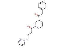 2-phenyl-1-{1-[4-(1H-pyrazol-1-yl)butanoyl]-3-piperidinyl}ethanone