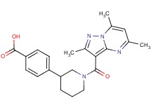 4-{1-[(2,5,7-trimethylpyrazolo[1,5-a]pyrimidin-3-yl)carbonyl]piperidin-3-yl}benzoic acid