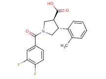 (3S*,4R*)-1-(3,4-difluorobenzoyl)-4-(2-methylphenyl)pyrrolidine-3-carboxylic acid