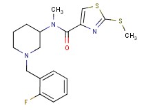 N-[1-(2-fluorobenzyl)-3-piperidinyl]-N-methyl-2-(methylthio)-1,3-thiazole-4-carboxamide