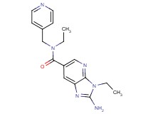 2-amino-N,3-diethyl-N-(pyridin-4-ylmethyl)-3H-imidazo[4,5-b]pyridine-6-carboxamide