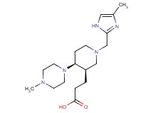 3-[(3R*,4S*)-1-[(4-methyl-1H-imidazol-2-yl)methyl]-4-(4-methylpiperazin-1-yl)piperidin-3-yl]propanoic acid
