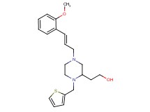 2-[4-[(2E)-3-(2-methoxyphenyl)-2-propen-1-yl]-1-(2-thienylmethyl)-2-piperazinyl]ethanol