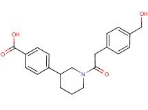 4-(1-{[4-(hydroxymethyl)phenyl]acetyl}piperidin-3-yl)benzoic acid