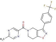 5-[(5-methyl-2-pyrazinyl)carbonyl]-3-[4-(trifluoromethyl)phenyl]-4,5,6,7-tetrahydroisoxazolo[4,5-c]pyridine