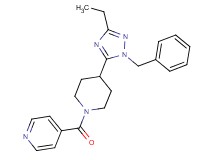 4-{[4-(1-benzyl-3-ethyl-1H-1,2,4-triazol-5-yl)piperidin-1-yl]carbonyl}pyridine