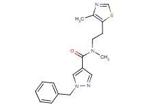 1-benzyl-N-methyl-N-[2-(4-methyl-1,3-thiazol-5-yl)ethyl]-1H-pyrazole-4-carboxamide