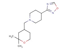 1-[(2,2-dimethyltetrahydro-2H-pyran-4-yl)methyl]-4-(1,2,4-oxadiazol-3-yl)piperidine