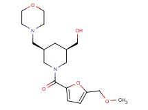 [(3R*,5R*)-1-[5-(methoxymethyl)-2-furoyl]-5-(4-morpholinylmethyl)-3-piperidinyl]methanol