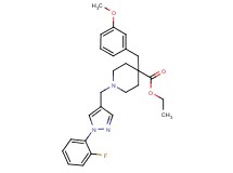 ethyl 1-{[1-(2-fluorophenyl)-1H-pyrazol-4-yl]methyl}-4-(3-methoxybenzyl)-4-piperidinecarboxylate