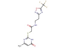 2-[(4-methyl-6-oxo-1,6-dihydropyrimidin-2-yl)thio]-N-{2-[5-(trifluoromethyl)-1,2,4-oxadiazol-3-yl]ethyl}acetamide