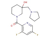 1-[(3,5-difluoropyridin-2-yl)carbonyl]-3-(pyrrolidin-1-ylmethyl)piperidin-3-ol