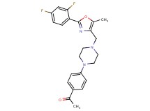 1-[4-(4-{[2-(2,4-difluorophenyl)-5-methyl-1,3-oxazol-4-yl]methyl}-1-piperazinyl)phenyl]ethanone