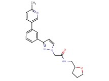 2-{3-[3-(6-methyl-3-pyridinyl)phenyl]-1H-pyrazol-1-yl}-N-(tetrahydro-2-furanylmethyl)acetamide