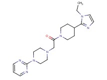 2-(4-{2-[4-(1-ethyl-1H-imidazol-2-yl)piperidin-1-yl]-2-oxoethyl}piperazin-1-yl)pyrimidine