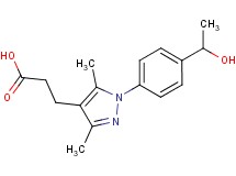 3-{1-[4-(1-hydroxyethyl)phenyl]-3,5-dimethyl-1H-pyrazol-4-yl}propanoic acid