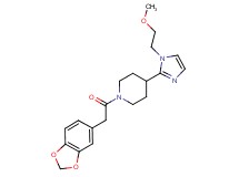 1-(1,3-benzodioxol-5-ylacetyl)-4-[1-(2-methoxyethyl)-1H-imidazol-2-yl]piperidine
