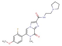 6-(2-fluoro-4-methoxyphenyl)-7-methyl-8-oxo-N-(2-pyrrolidin-1-ylethyl)-7,8-dihydroimidazo[1,2-a]pyrazine-2-carboxamide