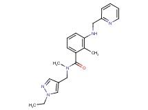 N-[(1-ethyl-1H-pyrazol-4-yl)methyl]-N,2-dimethyl-3-[(pyridin-2-ylmethyl)amino]benzamide