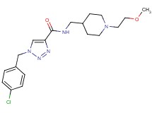 1-(4-chlorobenzyl)-N-{[1-(2-methoxyethyl)-4-piperidinyl]methyl}-1H-1,2,3-triazole-4-carboxamide