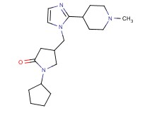 1-cyclopentyl-4-{[2-(1-methylpiperidin-4-yl)-1H-imidazol-1-yl]methyl}pyrrolidin-2-one
