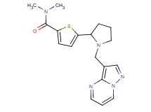 N,N-dimethyl-5-[1-(pyrazolo[1,5-a]pyrimidin-3-ylmethyl)-2-pyrrolidinyl]-2-thiophenecarboxamide