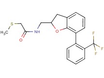 2-(methylthio)-N-({7-[2-(trifluoromethyl)phenyl]-2,3-dihydro-1-benzofuran-2-yl}methyl)acetamide