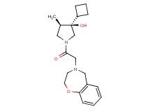 (3R*,4R*)-3-cyclobutyl-1-(2,3-dihydro-1,4-benzoxazepin-4(5H)-ylacetyl)-4-methyl-3-pyrrolidinol