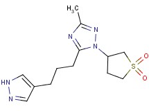 1-(1,1-dioxidotetrahydro-3-thienyl)-3-methyl-5-[3-(1H-pyrazol-4-yl)propyl]-1H-1,2,4-triazole
