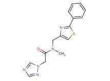 N-methyl-N-[(2-phenyl-1,3-thiazol-4-yl)methyl]-2-(1H-1,2,4-triazol-1-yl)acetamide