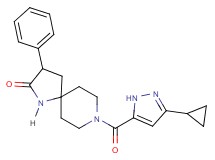 8-[(3-cyclopropyl-1H-pyrazol-5-yl)carbonyl]-3-phenyl-1,8-diazaspiro[4.5]decan-2-one