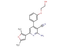 2-amino-6-(2,5-dimethyl-3-furyl)-4-[3-(2-hydroxyethoxy)phenyl]nicotinonitrile
