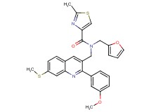 N-(2-furylmethyl)-N-{[2-(3-methoxyphenyl)-7-(methylthio)-3-quinolinyl]methyl}-2-methyl-1,3-thiazole-4-carboxamide
