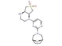 rel-(4aR,7aS)-1-{2-[rel-(1R,5S)-3,8-diazabicyclo[3.2.1]oct-3-yl]-4-pyrimidinyl}octahydrothieno[3,4-b]pyrazine 6,6-dioxide dihydrochloride